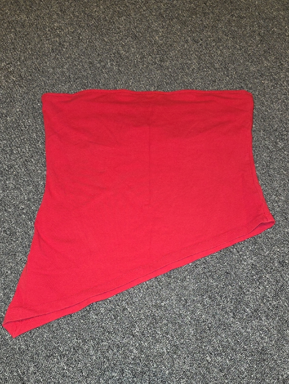 Red Asymmetric Tube Top